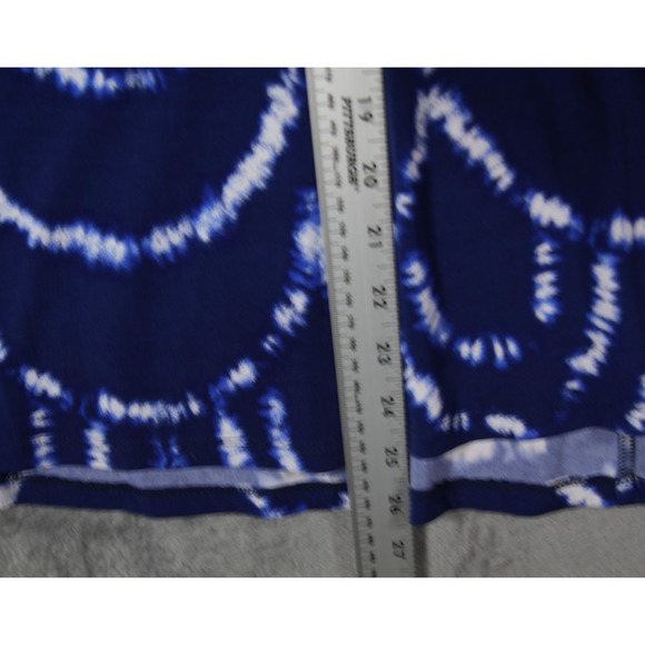 Dressbarn Navy Tie-Dye A-Line Skirt Size 2X Flowy Stretch Pull-On - Picture 2 of 4